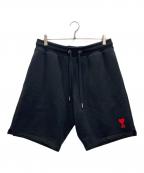 AMI Alexandre Mattiussiアミアレクサンドルマテュッシ）の古着「スウェットハーフパンツ」｜ブラック