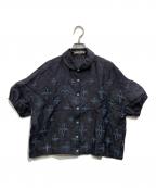 mina perhonenミナ ペルホネン）の古着「リネンシャツ」｜ネイビー