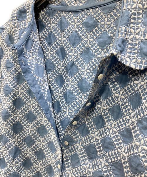 Sally Scott（サリースコット）sally scott (サリースコット) 刺繍シャツブラウス ブルー サイズ:Mの古着・服飾アイテム