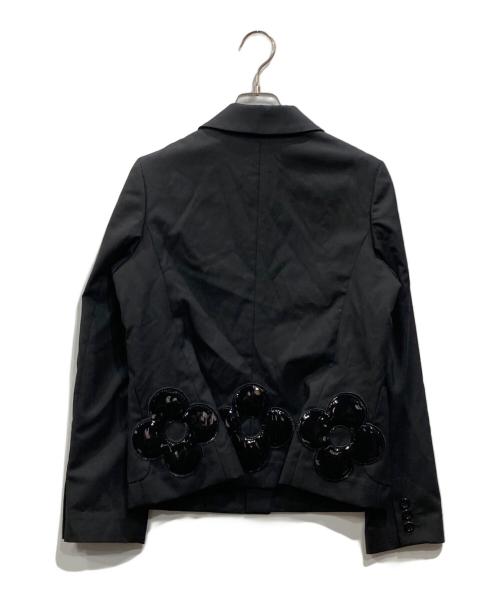 COMME des GARCONS GIRL（コムデギャルソンガール）COMME des GARCONS GIRL (コムデギャルソンガール) 丸襟花デザインジャケット ブラック サイズ:Ｓの古着・服飾アイテム