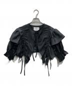 rurumuルルムウ）の古着「ボレロフリルスリーブブラウス」｜ブラック