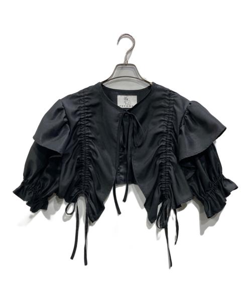 rurumu（ルルムウ）rurumu (ルルムウ) ボレロフリルスリーブブラウス ブラック サイズ:Freeの古着・服飾アイテム