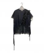 rurumu:ルルムウ）の古着「フリルニット」｜ブラック