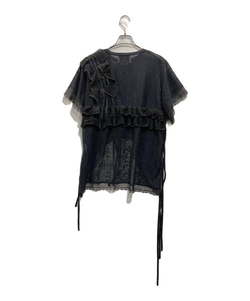 rurumu:（ルルムウ）rurumu: (ルルムウ) フリルニット ブラック サイズ:Freeの古着・服飾アイテム