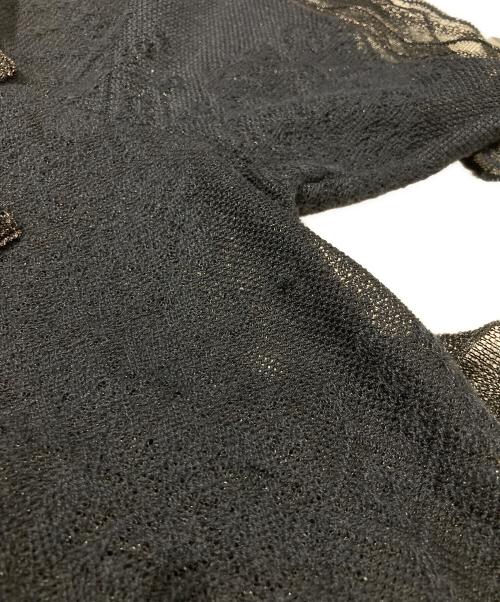 rurumu:（ルルムウ）rurumu: (ルルムウ) フリルニット ブラック サイズ:Freeの古着・服飾アイテム