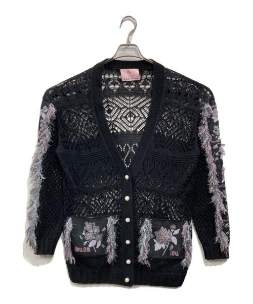 rurumu:（ルルムウ）rurumu: (ルルムウ) ニットカーディガン ブラック サイズ:Freeの古着・服飾アイテム