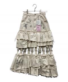 ボーダーズアットバルコニーツイードスカート BORDERS at BALCONY/ボーダーズアットバルコニー】 FRINGE TWEED SKIRT