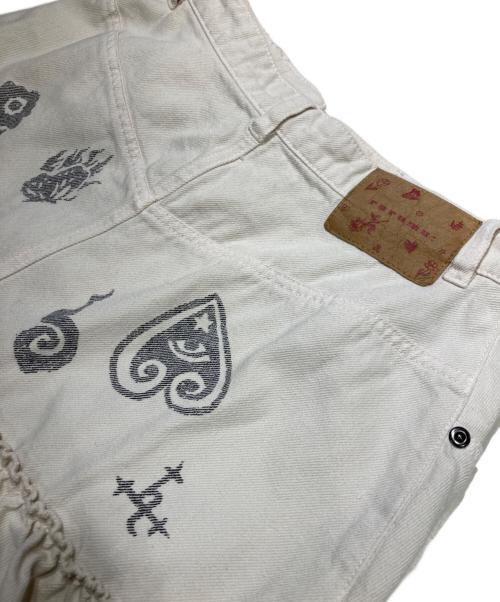 rurumu:（ルルムウ）rurumu: (ルルムウ) TORN DENIM TIERED SK アイボリー サイズ:Mの古着・服飾アイテム