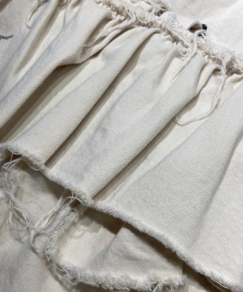 rurumu:（ルルムウ）rurumu: (ルルムウ) TORN DENIM TIERED SK アイボリー サイズ:Mの古着・服飾アイテム