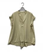 COLLAGE GALLARDAGALANTEコラージュ ガリャルダガランテ）の古着「ジャージスキッパーブラウス」｜ライムグリーン