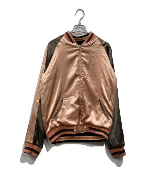 花旅楽団（ハナタビガクダン）花旅楽団 (ハナタビガクダン) リバーシブルスカジャン ピンク×ブラック サイズ:SIZE Mの古着・服飾アイテム