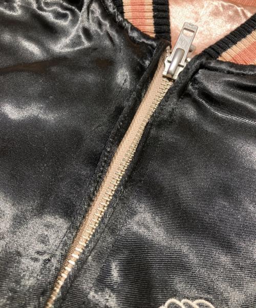 花旅楽団（ハナタビガクダン）花旅楽団 (ハナタビガクダン) リバーシブルスカジャン ピンク×ブラック サイズ:SIZE Mの古着・服飾アイテム