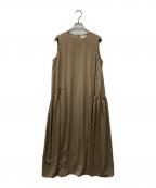 M7daysエムセブンデイズ）の古着「サイドギャザーワンピース」｜ブラウン