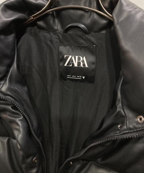 ZARA（ザラ）ZARA (ザラ) ショート丈中綿エコレザージャケット ブラック サイズ:Mの古着・服飾アイテム