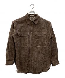 EPOCA（エポカ）の古着「フィオーレオパール シアーシャツ」｜ブラウン