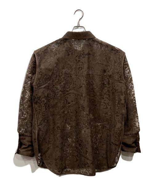 EPOCA（エポカ）EPOCA (エポカ) フィオーレオパール シアーシャツ ブラウン サイズ:Lの古着・服飾アイテム