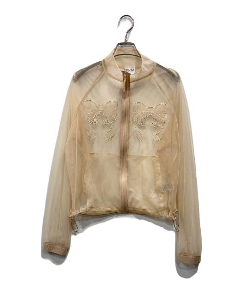 sculptor（スカルプター）SCULPTOR (スカルプター) Mesh Sheer Zip-Up Jacket ベージュ サイズ:Ｓの古着・服飾アイテム