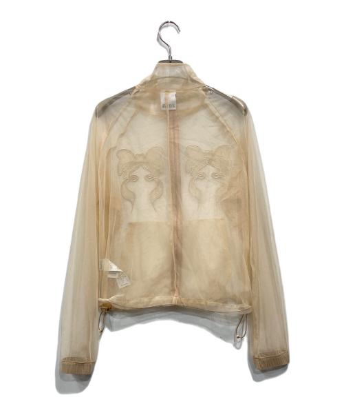 sculptor（スカルプター）SCULPTOR (スカルプター) Mesh Sheer Zip-Up Jacket ベージュ サイズ:Ｓの古着・服飾アイテム