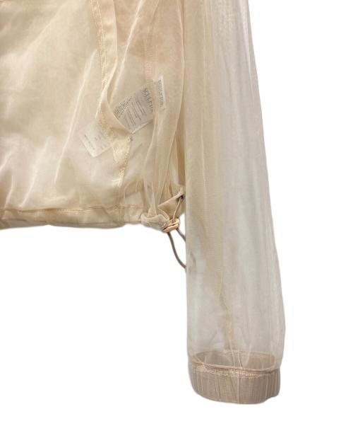 sculptor（スカルプター）SCULPTOR (スカルプター) Mesh Sheer Zip-Up Jacket ベージュ サイズ:Ｓの古着・服飾アイテム