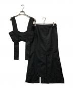 MUSUBOREムスボレ）の古着「vents skirt ＆ bustier set-up」｜ブラック