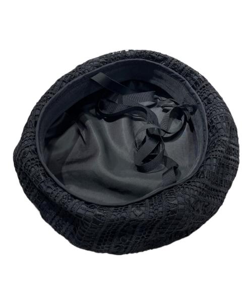 Chapeau d' O（シャポー ド オー）Chapeau d' O (シャポー ド オー) ベレー帽 ブラック サイズ:57.5cmの古着・服飾アイテム