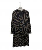 MaxMaraマックスマーラ）の古着「総柄ワンピース」｜ブラック×ブラウン