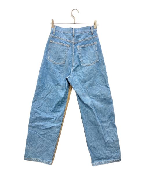 NOUNLESS（ナウンレス）NOUNLESS (ナウンレス) チノドッキングデニムパンツ ブルー×ベージュ サイズ:2の古着・服飾アイテム