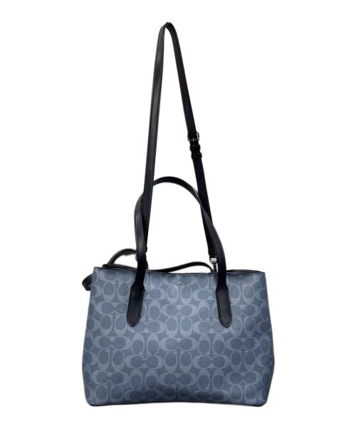 COACH（コーチ）COACH (コーチ) シグネチャー 2WAYバッグ ブルーの古着・服飾アイテム