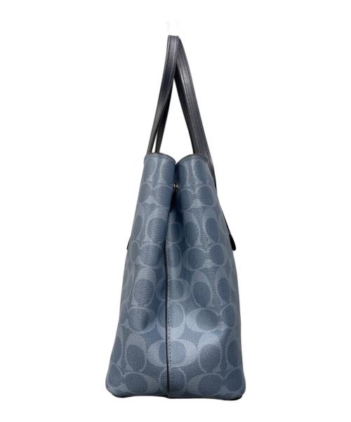 COACH（コーチ）COACH (コーチ) シグネチャー 2WAYバッグ ブルーの古着・服飾アイテム
