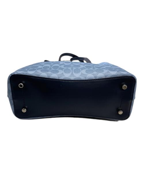COACH（コーチ）COACH (コーチ) シグネチャー 2WAYバッグ ブルーの古着・服飾アイテム