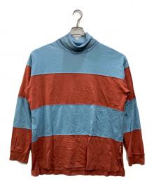 MARNI（マルニ）の古着「タートルネックカットソー」｜ブルー×ブラウン