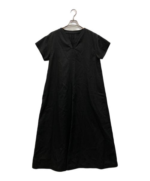 SLOBE IENA（スローブ イエナ）SLOBE IENA (スローブ イエナ) リネンハーフスリーブワンピース ブラック サイズ:Freeの古着・服飾アイテム