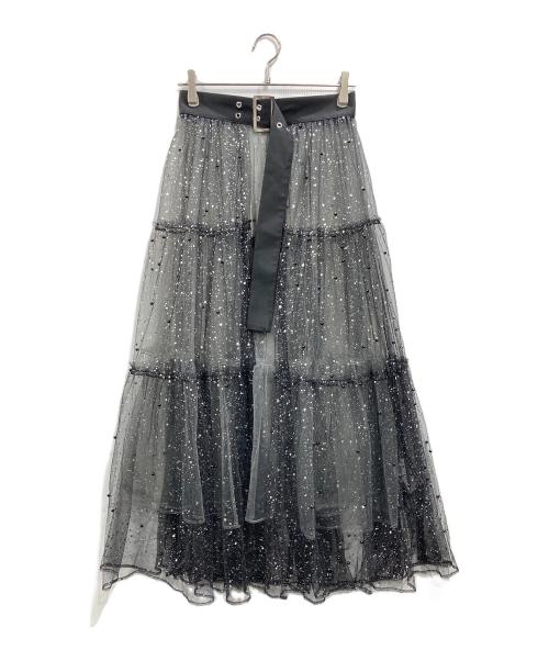 HARE（ハレ）HARE (ハレ) チュールベルトスカート ブラック サイズ:Freeの古着・服飾アイテム