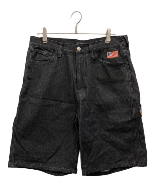 X-LARGE（エクストララージ）X-LARGE (エクストララージ) DENIM PAINTER SHORT PANTS ブラック サイズ:SIZE 86cm (W34)の古着・服飾アイテム