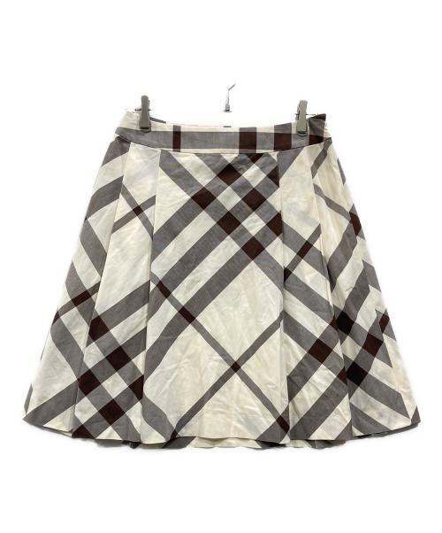 BURBERRY LONDON（バーバリーロンドン）BURBERRY LONDON (バーバリーロンドン) チェックスカート アイボリー サイズ:42の古着・服飾アイテム