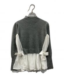 M'S GRACY（エムズグレイシー）の古着「切替ニット」｜グレー