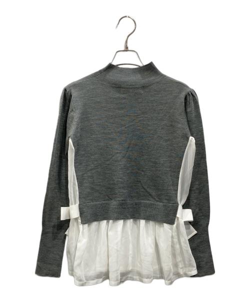 M'S GRACY（エムズグレイシー）M'S GRACY (エムズグレイシー) 切替ニット グレー サイズ:38の古着・服飾アイテム