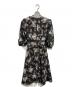 M'S GRACY (エムズグレイシー) シアースリーブ花柄ワンピース ブラック サイズ:SIZE 38：11000円