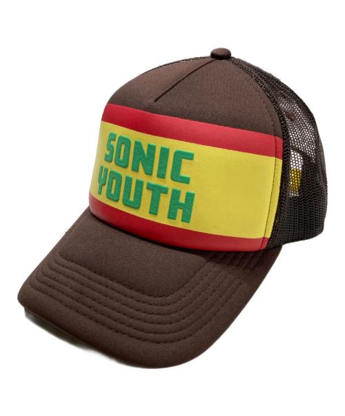 SONIC YOUTH（ソニックユース）SONIC YOUTH (ソニックユース) メッシュキャップ ブラウンの古着・服飾アイテム