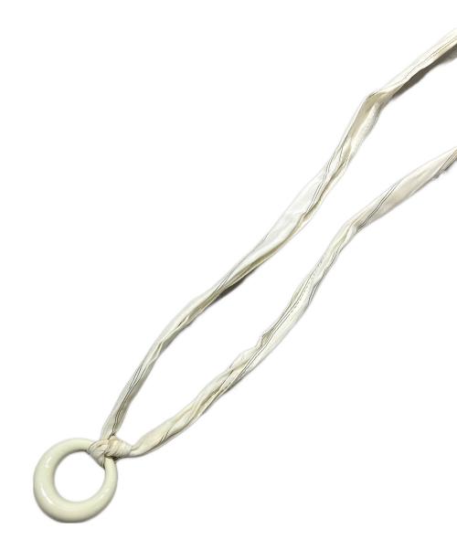 JIL SANDER（ジルサンダー）JIL SANDER (ジルサンダー) リボンネックレス アイボリーの古着・服飾アイテム