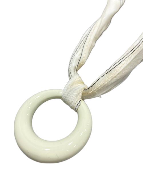 JIL SANDER（ジルサンダー）JIL SANDER (ジルサンダー) リボンネックレス アイボリーの古着・服飾アイテム