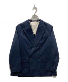MACPHEE（マカフィー）の古着「コットンキャンバス ダブルブレストジャケット」｜ネイビー