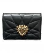 DOLCE & GABBANAドルチェ＆ガッバーナ）の古着「DEVOTION コンチネンタルウォレット」｜ブラック