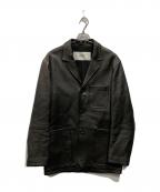 AMI Alexandre Mattiussiアミアレクサンドルマテュッシ）の古着「レザージャケット」｜ブラック