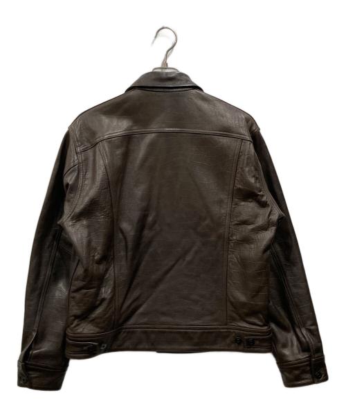 The DUFFER N NEPHEWS（ザ・ダファー・アンド・ネフューズ）The DUFFER N NEPHEWS (ザ・ダファー・アンド・ネフューズ) レザージャケット ブラウン サイズ:Lの古着・服飾アイテム
