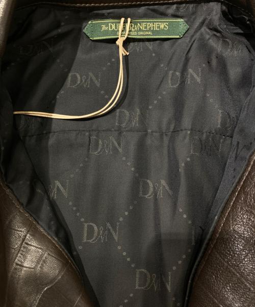 The DUFFER N NEPHEWS（ザ・ダファー・アンド・ネフューズ）The DUFFER N NEPHEWS (ザ・ダファー・アンド・ネフューズ) レザージャケット ブラウン サイズ:Lの古着・服飾アイテム