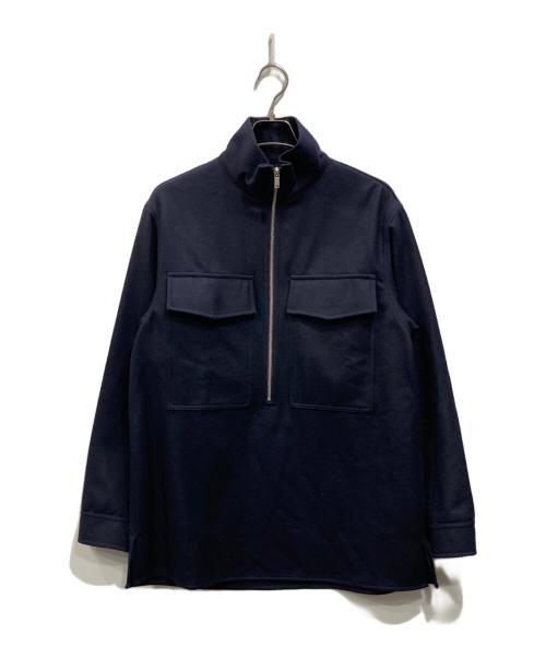 JIL SANDER+（ジルサンダープラス）JIL SANDER+ (ジルサンダープラス) ハーフジップ プルオーバーシャツ ネイビー サイズ:44の古着・服飾アイテム
