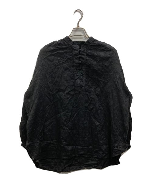 JOURNAL STANDARD relume（ジャーナルスタンダード レリューム）JOURNAL STANDARD relume (ジャーナルスタンダード レリューム) コットンジャガードギャザーブラウス ブラック サイズ:Fの古着・服飾アイテム