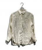 FRAMeWORKフレームワーク）の古着「フレンチリネンレギュラーカラーシャツ」｜アイボリー