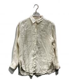 FRAMeWORK（フレームワーク）の古着「フレンチリネンレギュラーカラーシャツ」｜アイボリー